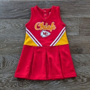NFL Kansas City KC Chiefs Red Cheer Dress Size 4T